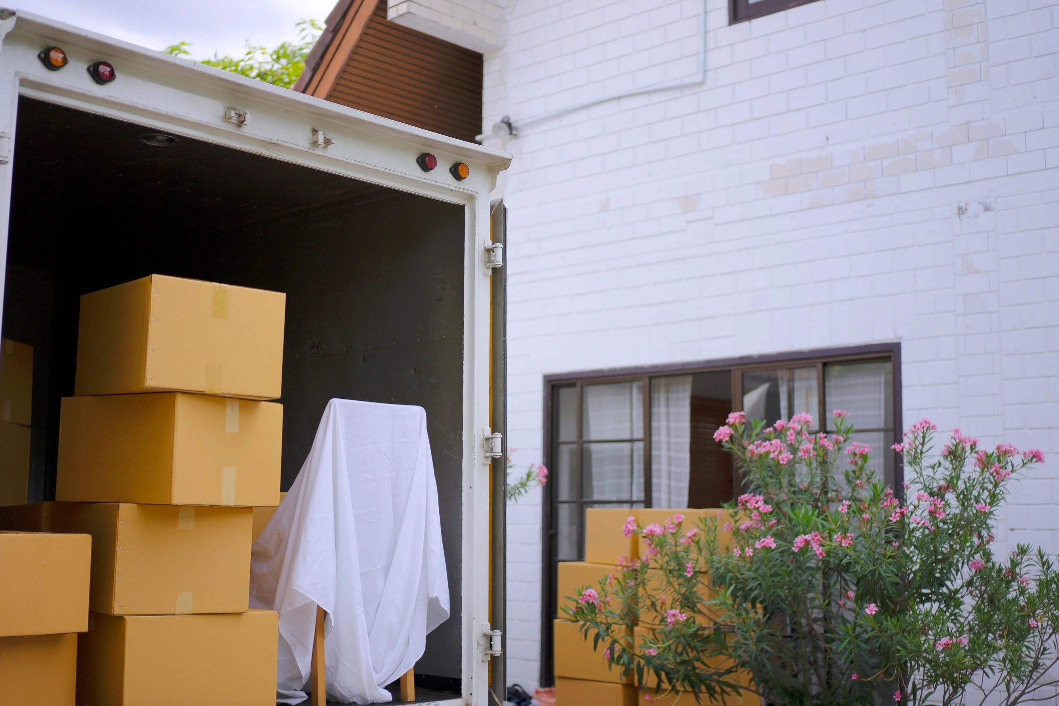 Mover transporting belongings for storage