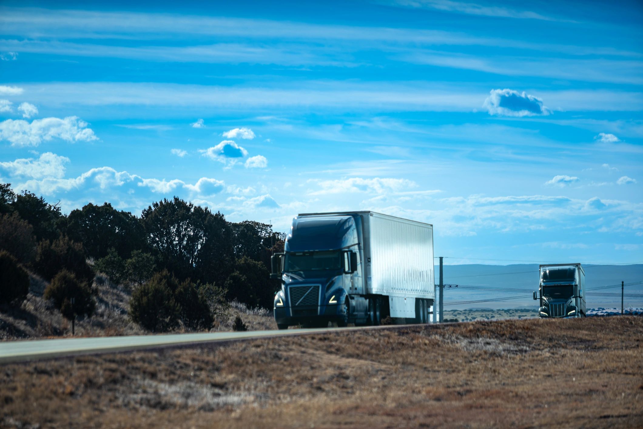 Moving truck on the road for a relocation